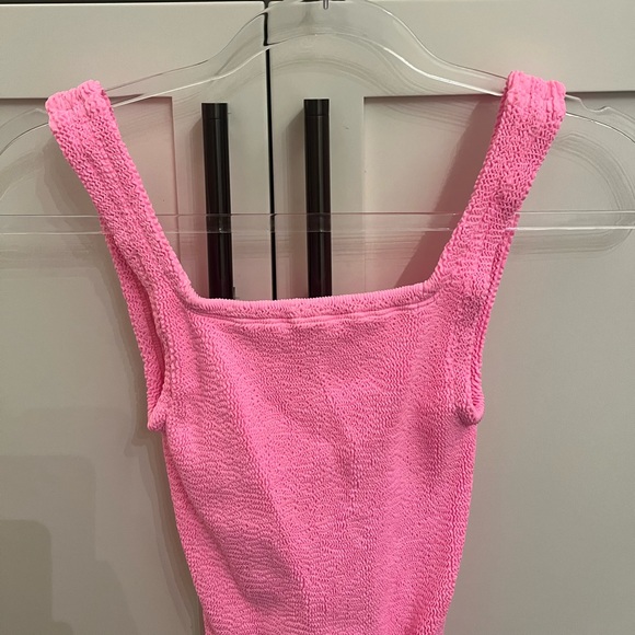 NWT HUNZA G Bubble Gum Classic Square Neck One Piece - Picture 10 of 15